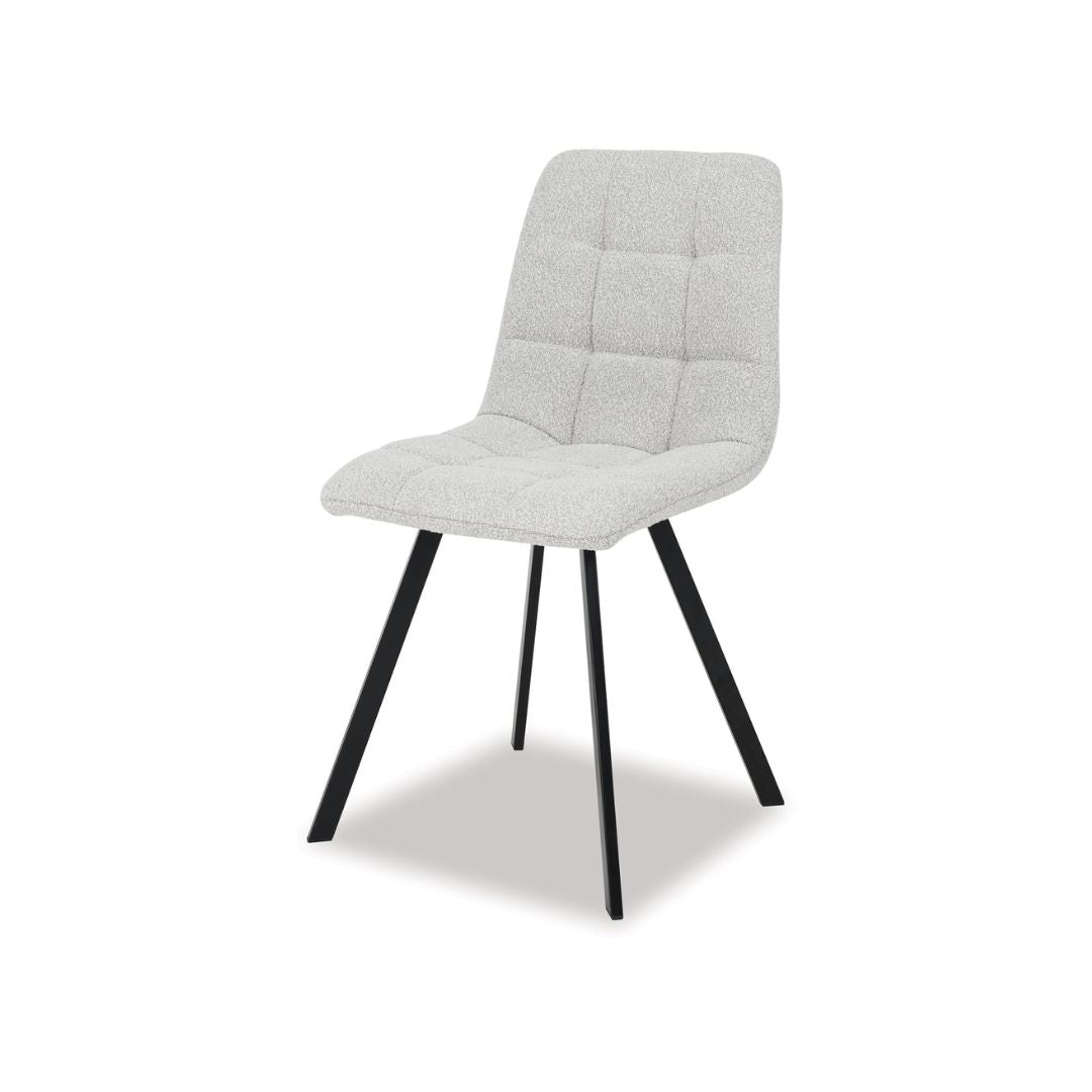 Nova Dining Chair Boucle White-Global Living