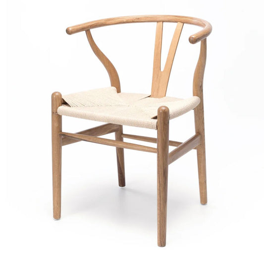 Wishbone Dining Chair - Natural with Natural Seat-Global Living
