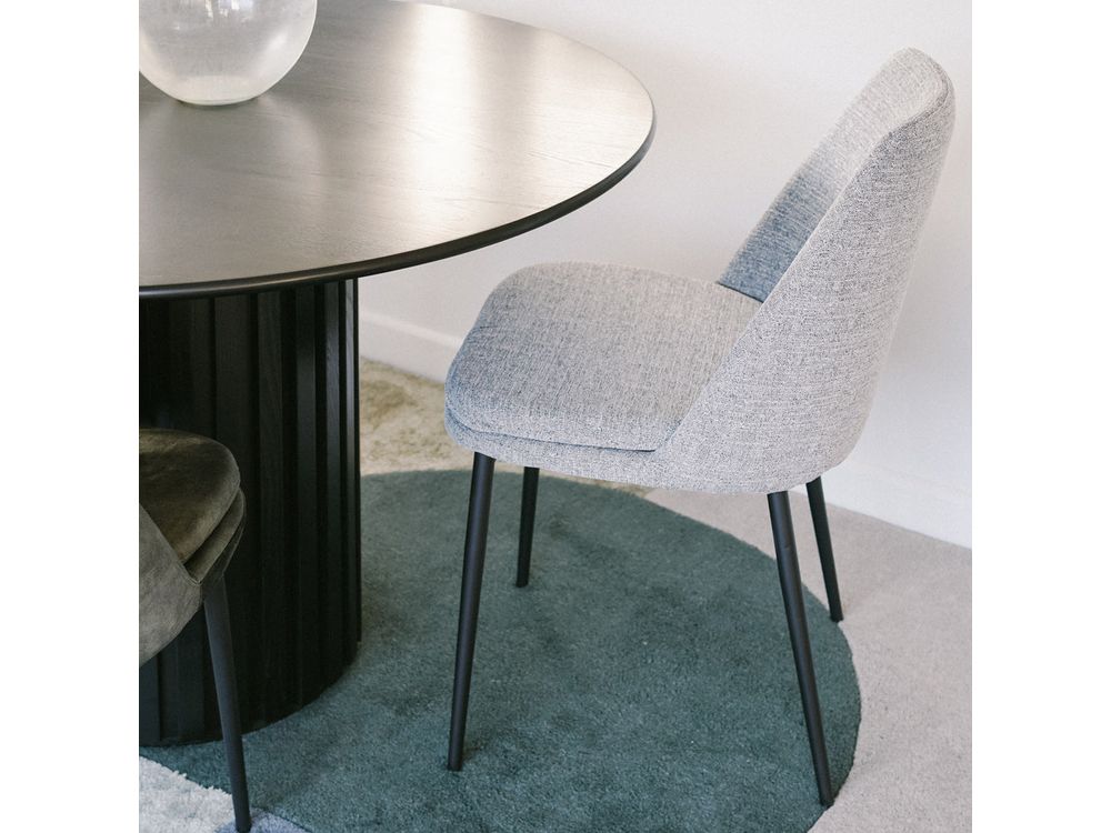 Milli Fabric Dining Chair - Light Grey-Global Living