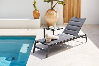 Boston Outdoor Sunlounger - Charcoal-Global Living