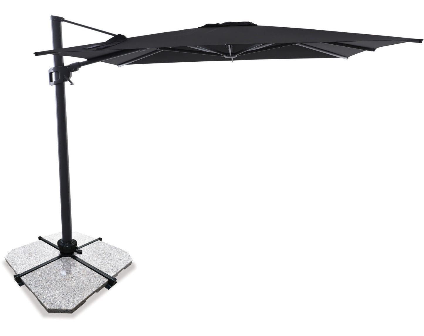 Sirius 3m Square Cantilever Outdoor Umbrella – Black