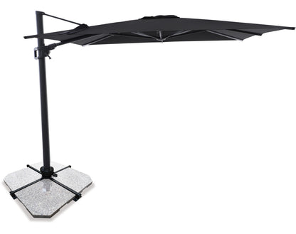 Sirius 3m Square Cantilever Outdoor Umbrella – Black