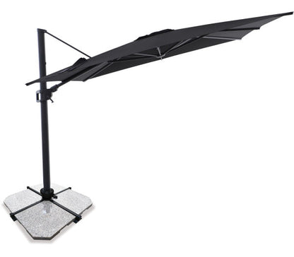 Sirius 3m Square Cantilever Outdoor Umbrella – Black