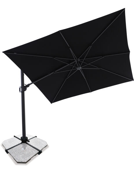 Sirius 3m Square Cantilever Outdoor Umbrella – Black