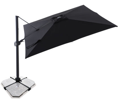Sirius 3m Square Cantilever Outdoor Umbrella – Black