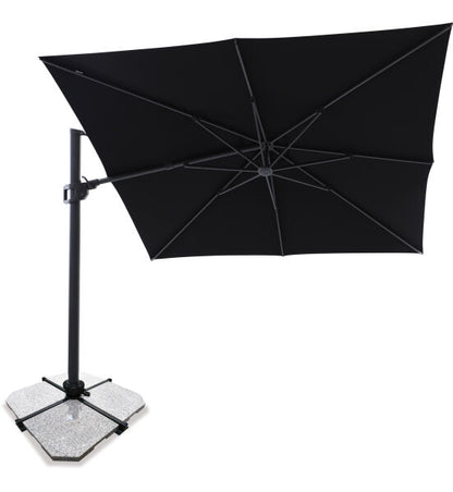 Sirius 3m Square Cantilever Outdoor Umbrella – Black