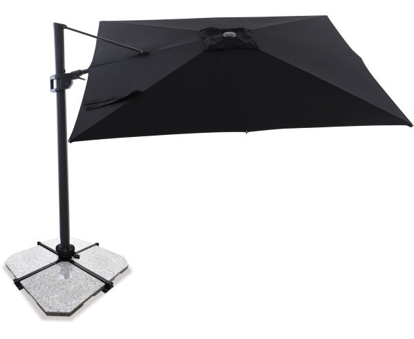 Sirius 3m Square Cantilever Outdoor Umbrella – Black