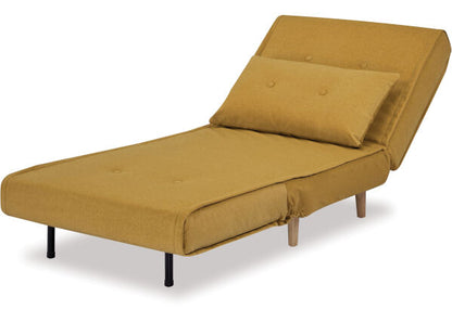 Haru Single Sofa Bed - Mohair Mustard