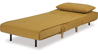 Haru Single Sofa Bed - Mohair Mustard