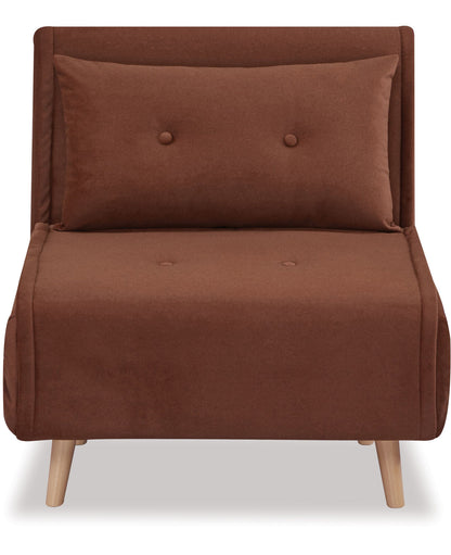 Haru Single Sofa Bed - Mohair Orange