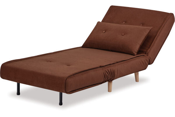 Haru Single Sofa Bed - Mohair Orange