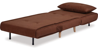 Haru Single Sofa Bed - Mohair Orange