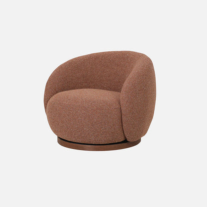 Fleur Swivel Chair - Wooden Plinth
