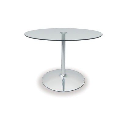 Paige Round Glass Dining Table-Global Living