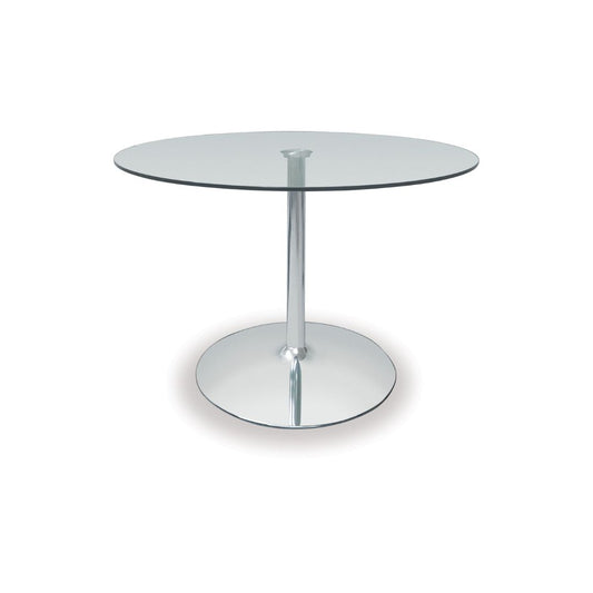 Paige Round Glass Dining Table-Global Living