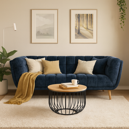 Chester 3 Seater Sofa - Indigo Blue