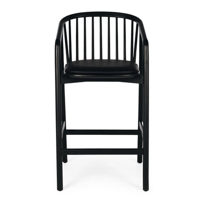 Rocco High Back Barstool Black-Global Living