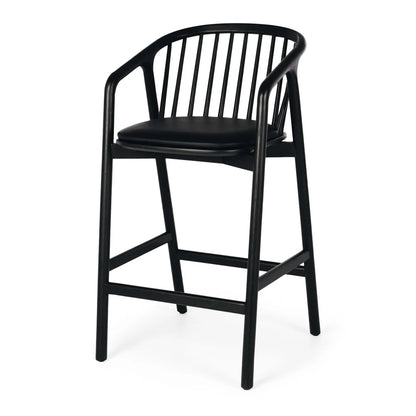 Rocco High Back Barstool Black-Global Living