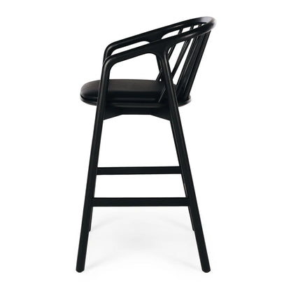 Rocco High Back Barstool Black-Global Living
