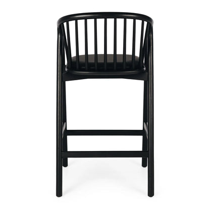 Rocco High Back Barstool Black-Global Living