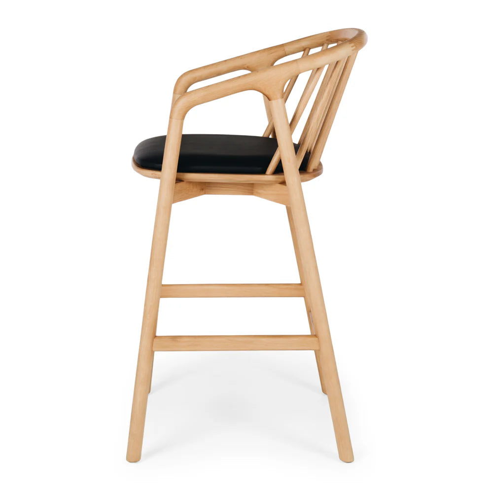 Rocco High Back Barstool Natural-Global Living