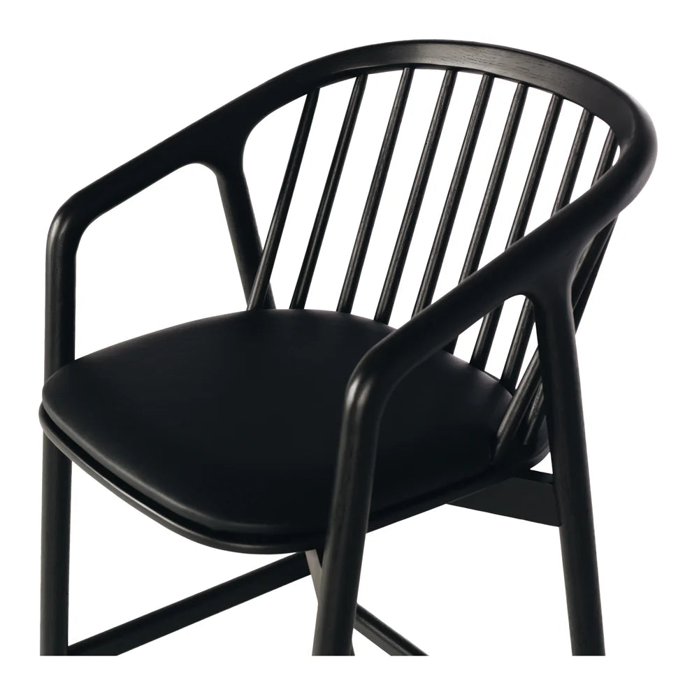 Rocco High Back Barstool Black-Global Living
