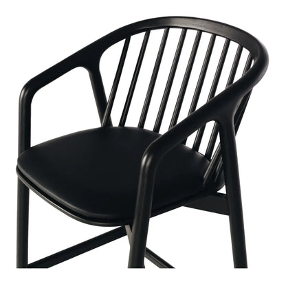 Rocco High Back Barstool Black-Global Living