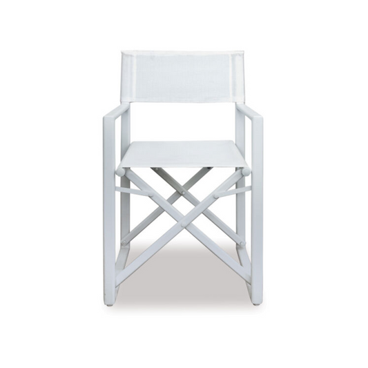 Director Folding Outdoor Chair White