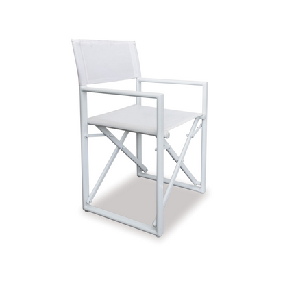 Director Folding Outdoor Chair White