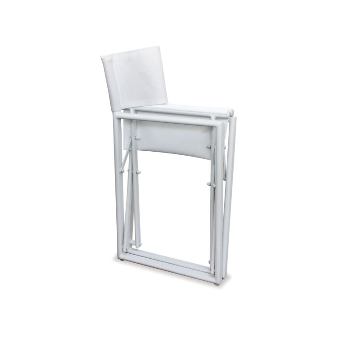Director Folding Outdoor Chair White