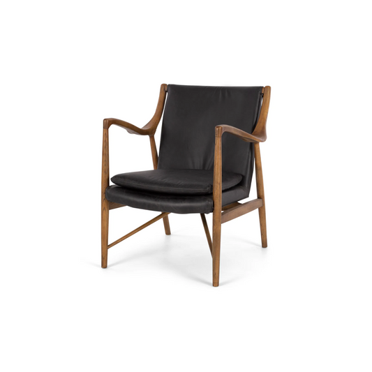 Marcos Lounge Chair Black Leather