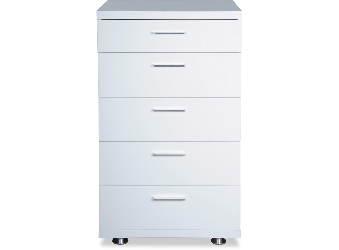 Arctic Tallboy with 5 Drawers-Global Living
