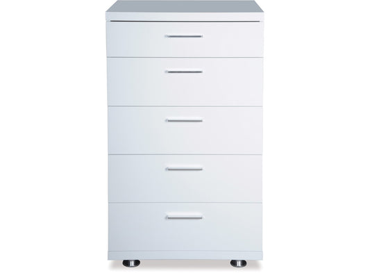 Arctic Tallboy with 5 Drawers-Global Living