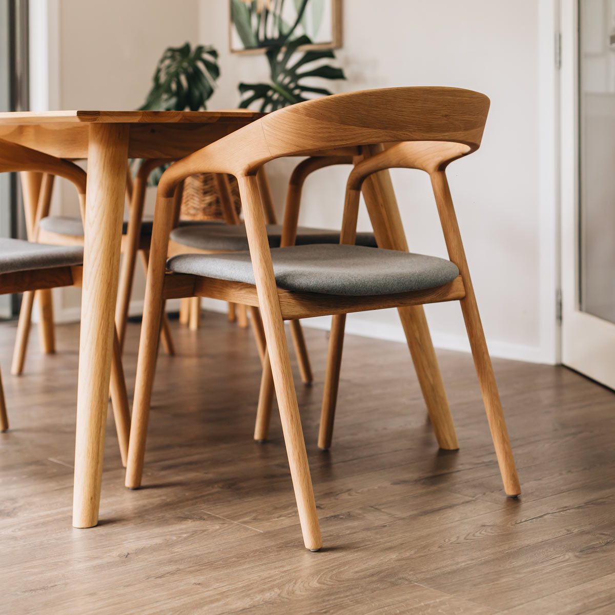 Nora Dining Chair Natural Oak / Fabric