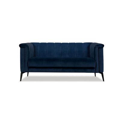 Byron 2 Seater Navy Velvet-Global Living