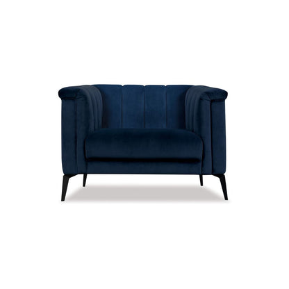 Byron Lounge Chair Navy Velvet-Global Living