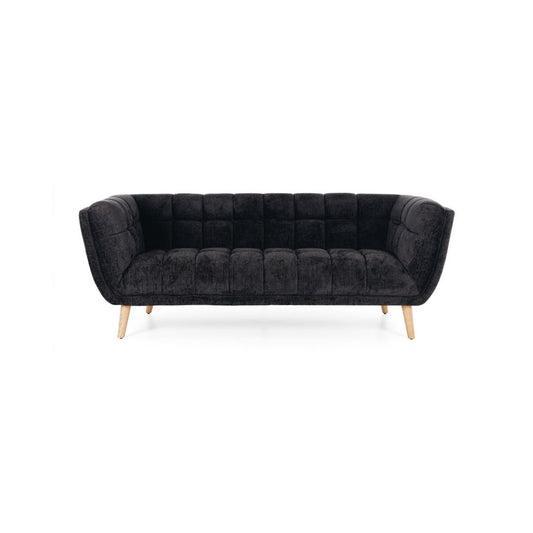 Chester 3 Seater Sofa - Panther Black-Global Living