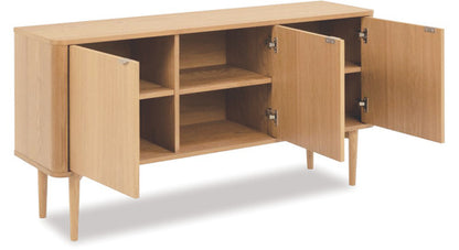 Wooden sideboard with open doors Oak Timber 