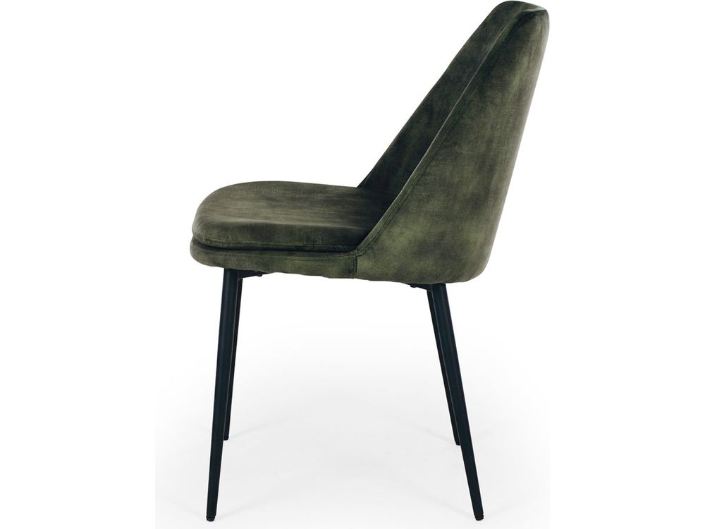 Milli Velvet Dining Chair - Moss Green-Global Living