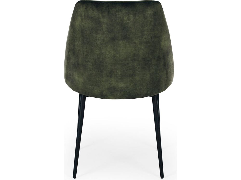 Milli Velvet Dining Chair - Moss Green-Global Living
