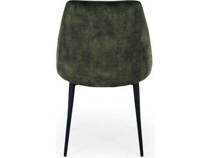 Milli Velvet Dining Chair - Moss Green-Global Living