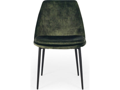 Milli Velvet Dining Chair - Moss Green-Global Living