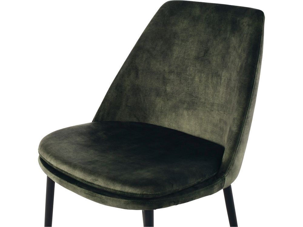 Milli Velvet Dining Chair - Moss Green-Global Living