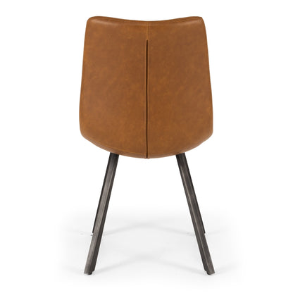 Industrial Dining Chair - Cognac-Global Living