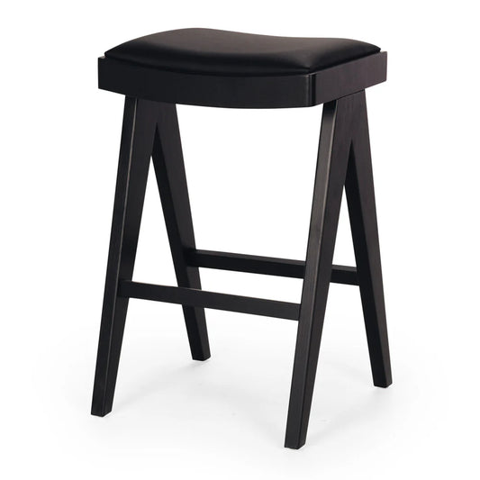 Bergen Barstool Black PU seat-Global Living