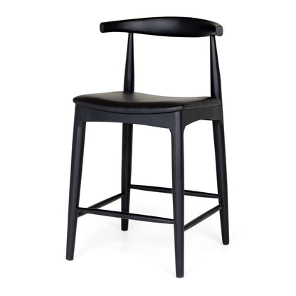 Elbow Barstool - Black Oak-Global Living