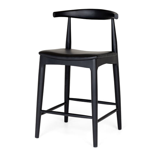 Elbow Barstool - Black Oak-Global Living
