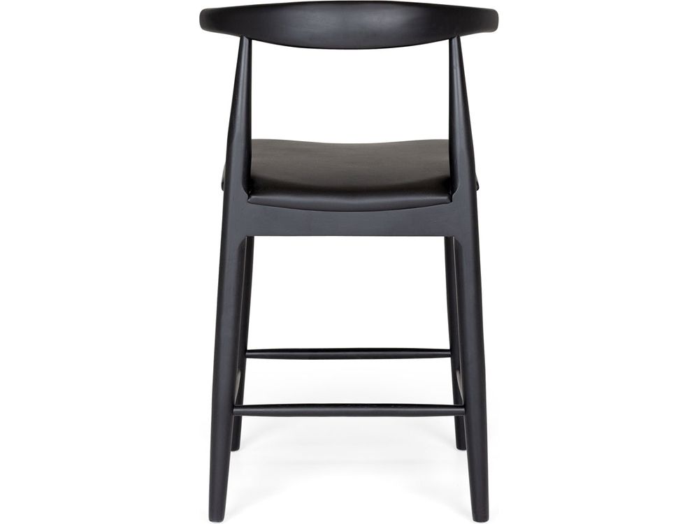 Elbow Barstool - Black Oak-Global Living