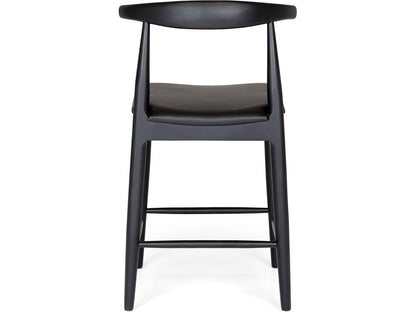 Elbow Barstool - Black Oak-Global Living