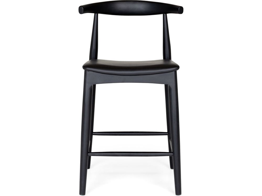 Elbow Barstool - Black Oak-Global Living